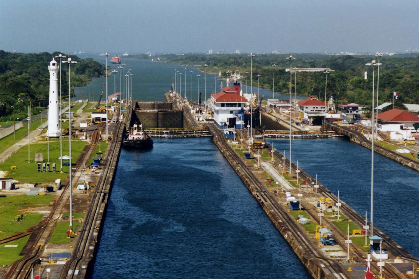 A ship in the Gatún Locks