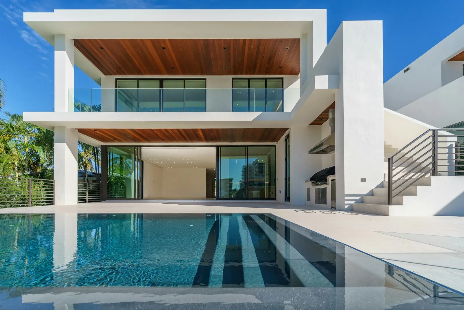 Modern home with a pool